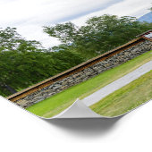 Basilique de Stave à Lom, affiche de Norvège (Coin)