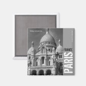 Basilique du Sacré-Coeur Paris France Magnet Carré (Recto/Verso)