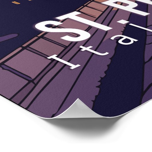 Basilique Saint-Pierre, affiche d'art touristique (Coin)