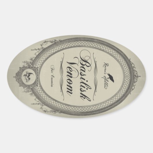 Basilisk Venom Halloween Jar Sticker Étiquette (Devant)