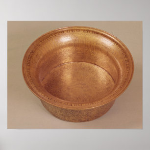 Basin met geometrische patronen poster