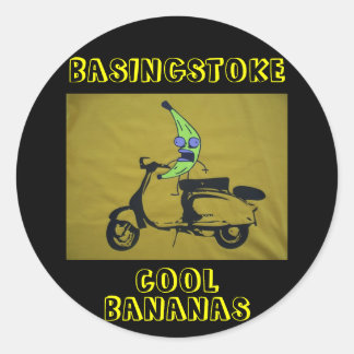 BASINGSTOKE COOL BANANAS RONDE STICKER