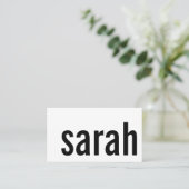 Basique Funky Bold Noir & Blanc Cartes de visite (Debout devant)