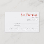 Basique Simple | Noir & Blanc & Rouge | Référence (Dos)