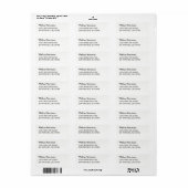basis adresetiket met manuscriptnaam etiket (Full Sheet)