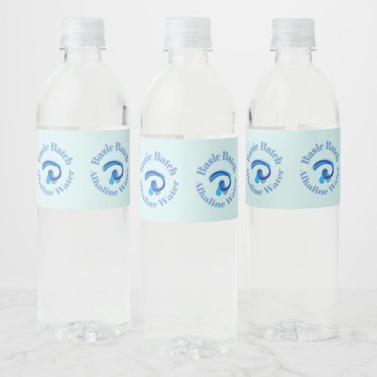 Basis Batch Alkalische Water grafisch ontwerp logo Waterfles Etiket (Flessen)