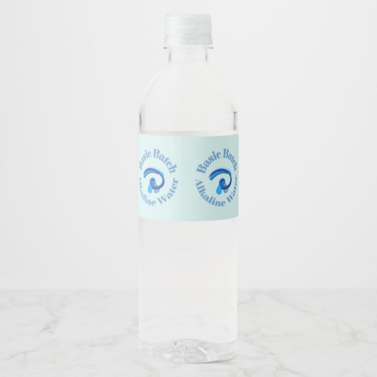 Basis Batch Alkalische Water grafisch ontwerp logo Waterfles Etiket (Voorkant)