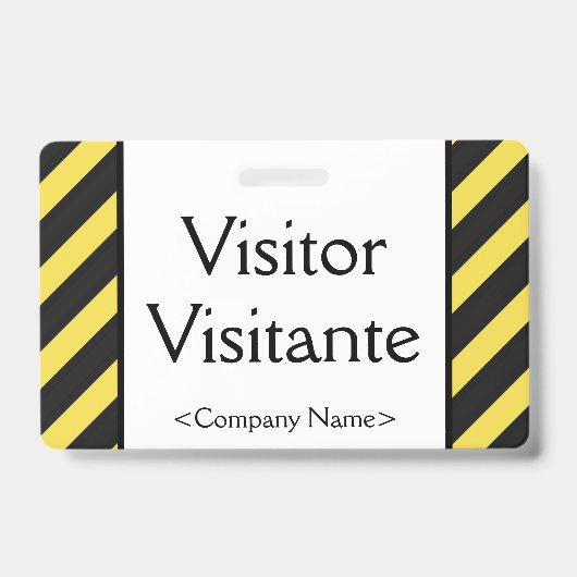 Basis "Bezoeker" "Visitante" Badge (Voorzijde)