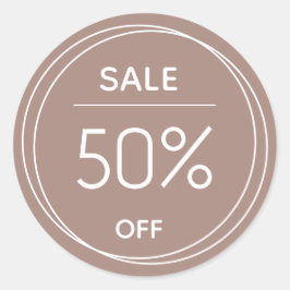 Basis bruine winkel promotie verkoop sticker