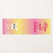 Basis Butterfly met Waves - Roze limonade Yogamat (Voorkant (horizontaal))