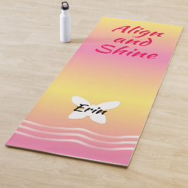 Basis Butterfly met Waves - Roze limonade Yogamat