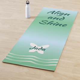 Basis Butterfly met Waves - Zachte Groenen Yogamat