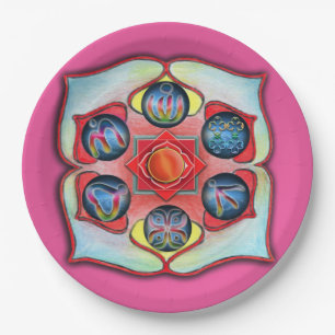 Basis Chakra Papieren Bordje