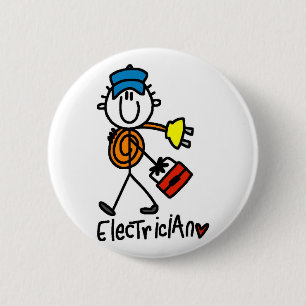 Basis-elektricienoverhemden en -cadeaus ronde button 5,7 cm