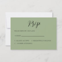 Basis en Elegante RSVP kaart