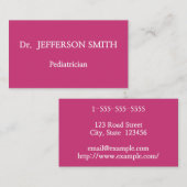 Basis- en pediatrisch Visitekaartje (Voorkant / Achterkant)