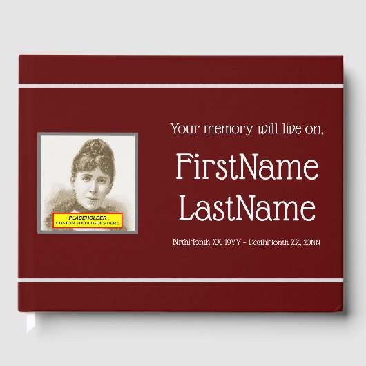 Basis en respectabele begrafenis gastenboek (Voorkant)