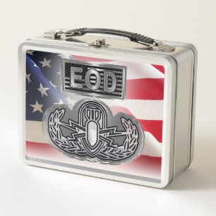 “Basis EOD” met op maat gemaakte Amerikaanse vlag