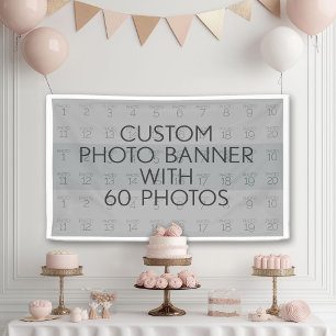 Basis Fototemplate 60 foto's - Kan kleur wijzigen Spandoek