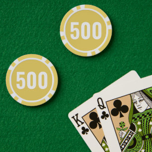 Basis Geel Wit Vet Nummer Poker Chips