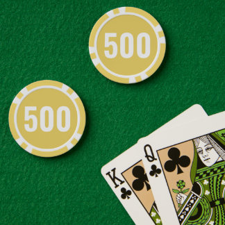 Basis Geel Wit Vet Nummer Poker Chips