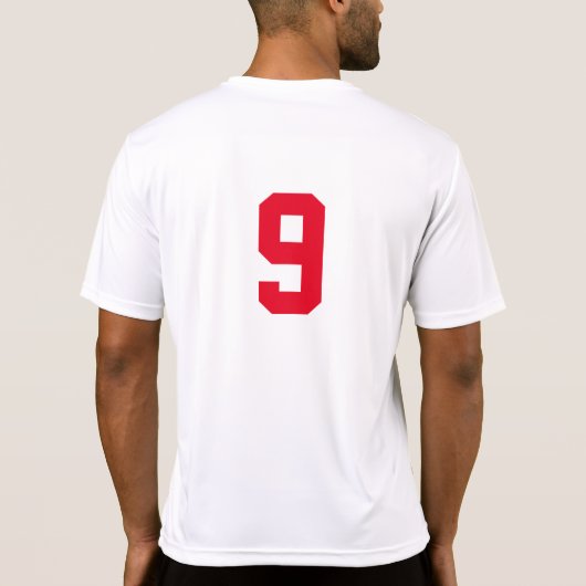 Basis Genummerde T-shirt voor teamspelers (Achterkant)