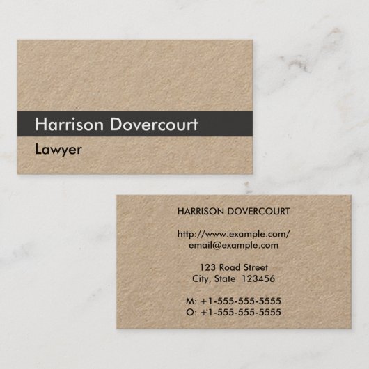 Basis, gewoon en menselijk Visitekaartje (Voorkant / Achterkant)