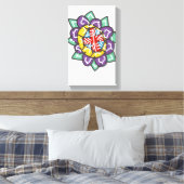 Basis heilige mandala canvas afdruk (Insitu (Slaapkamer))