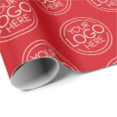 Basis Kantoor Zakelijk Logo met Contactgegevens Cadeaupapier (Rol Hoek)