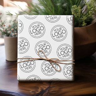 Basis Kantoor Zakelijk Logo met Contactgegevens Cadeaupapier