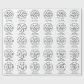 Basis Kantoor Zakelijk Logo met Contactgegevens Cadeaupapier (Vlak)