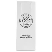 Basis Kantoor Zakelijk Logo met Contactgegevens Wijn Cadeautas (Voorkant)