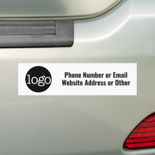 Basis Kantoor Zakelijk Logo Tekst CAN EDIT wit Bumpersticker