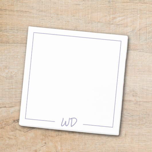 Basis Licht Paarse Monogram Initialen Post-it® Notes
