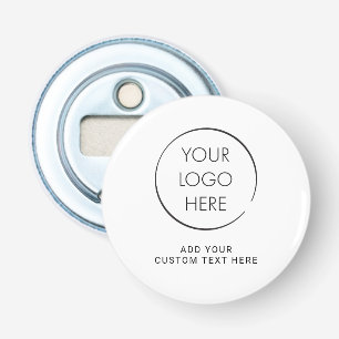 Basis Logo Aangepast, Zakelijk of Marketing Button Flesopener