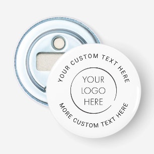 Basis Logo Aangepast, Zakelijk of Marketing Button Flesopener