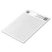 Basis Logo QR-code Zwarte Grid Graph Calcpad Notitieblok (Schuin)
