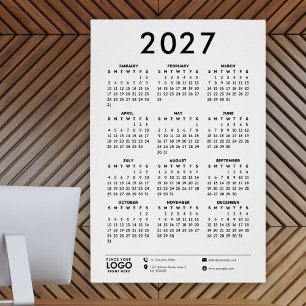 Basis Modern 2027 Bedrijfslogo Agenda Perfect Poster