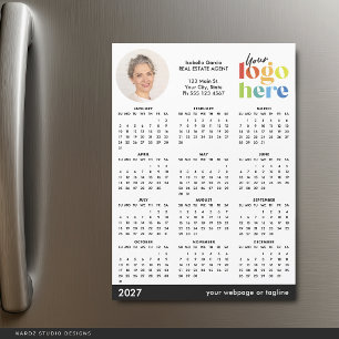 Basis Moderne Foto Logo 2027 Magnetische Kalender