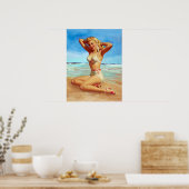 Basis op de Beach Pin Up Poster (Keuken)