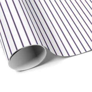 Basis Paarse Pinstripe Minimalistische Gelegenheid Cadeaupapier