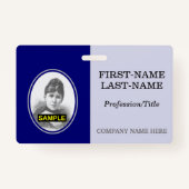 Basis Personeel/Werknemer Portret Badge (Voorkant)