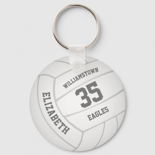 basis realistische naam van het aangepaste volleyb sleutelhanger (Voorkant)