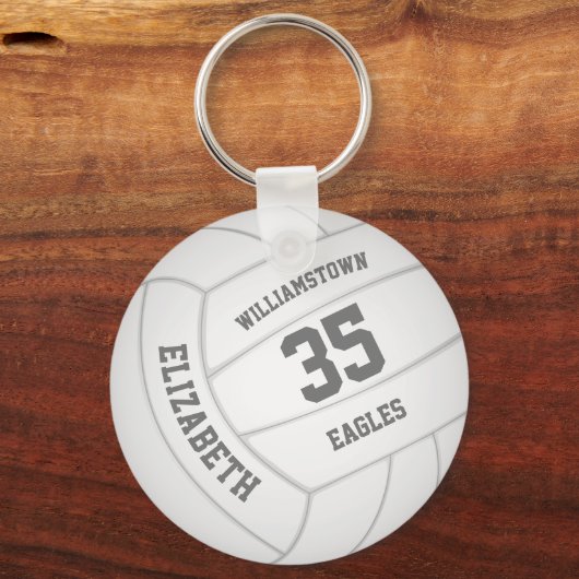 basis realistische naam van het aangepaste volleyb sleutelhanger (Voorkant)