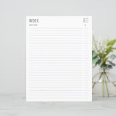 Basis Recipe Index Pagina's (Staand voorkant)