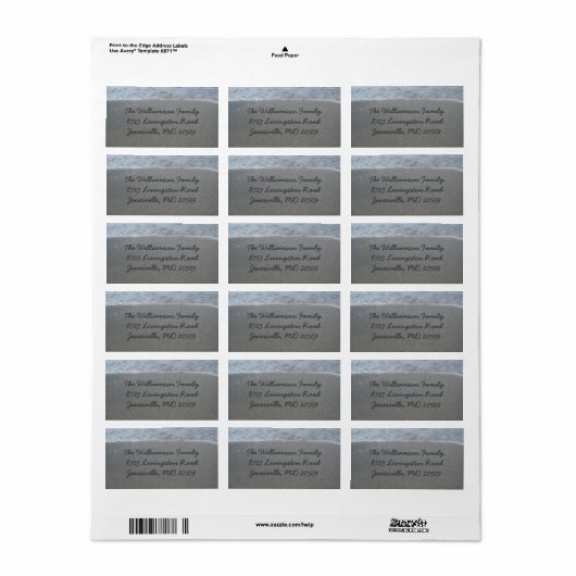 Basis Return Address Labels (Full Sheet)
