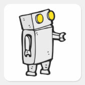 Basis-robot Vierkante Sticker (Voorkant)