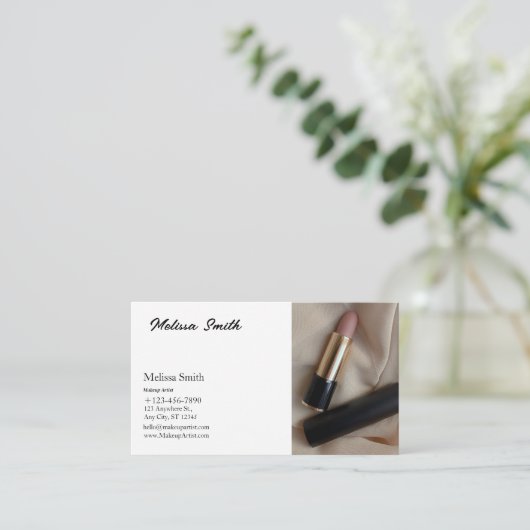 BASIS SJABLOON VISITEKAARTJE MAKEUP ARTIST (Staand voorkant)