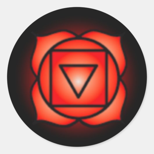 Basis Stickers met roet Chakra (Voorkant)