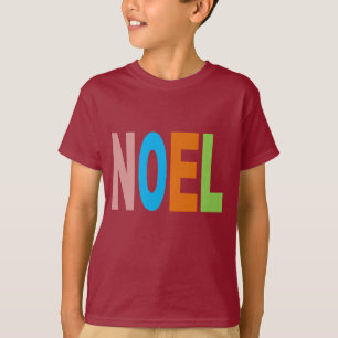 Basis T-shirt bruin Design NOEL